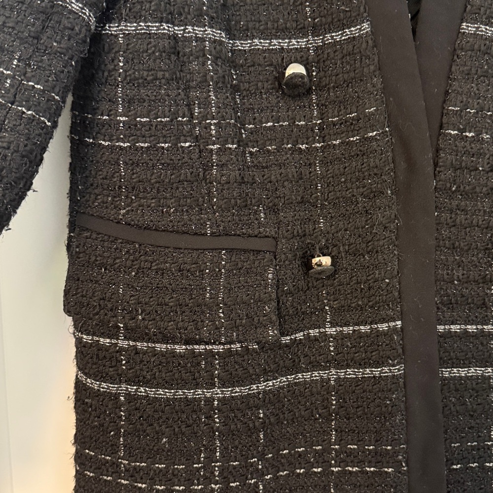 Zara basic tweed blazer jacket - Picture 4 of 10